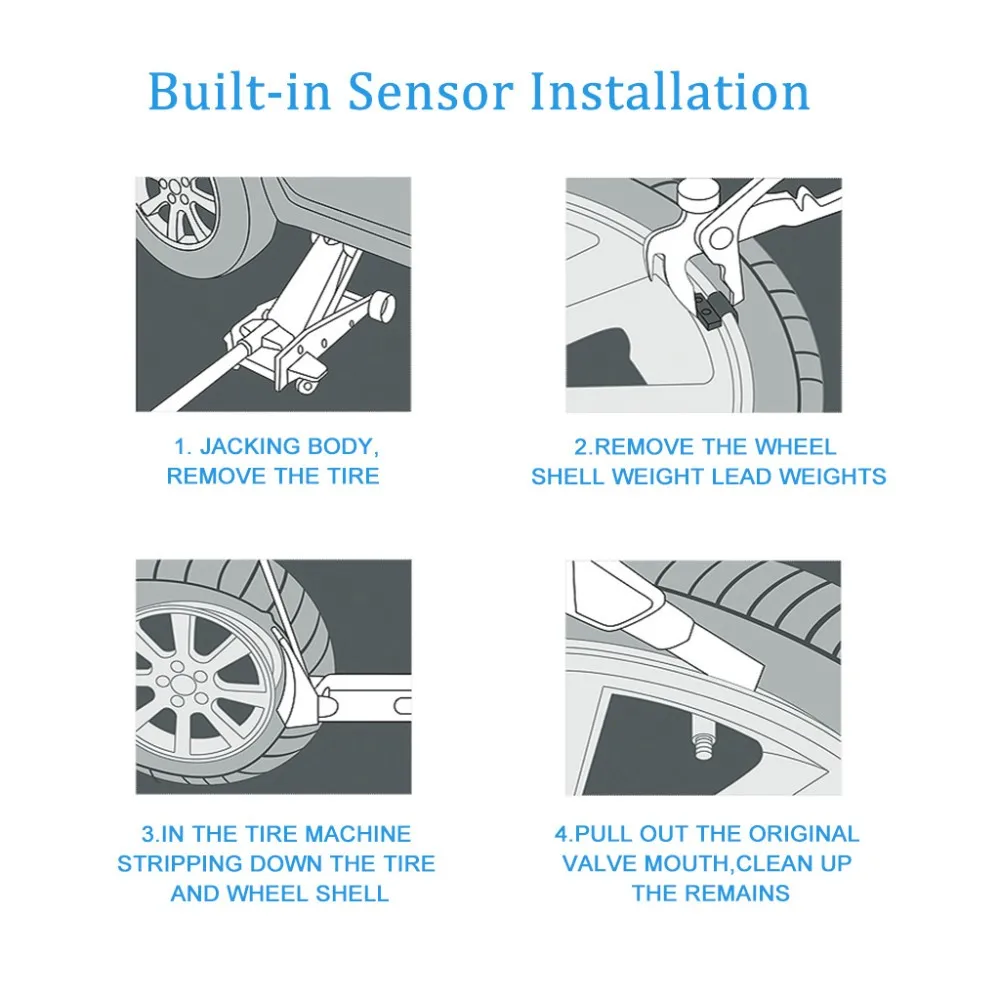 SCANDIAG TPMS система контроля давления в шинах автомобиля с 4 внешними сменными датчиками батареи ЖК-дисплей tpms Солнечный