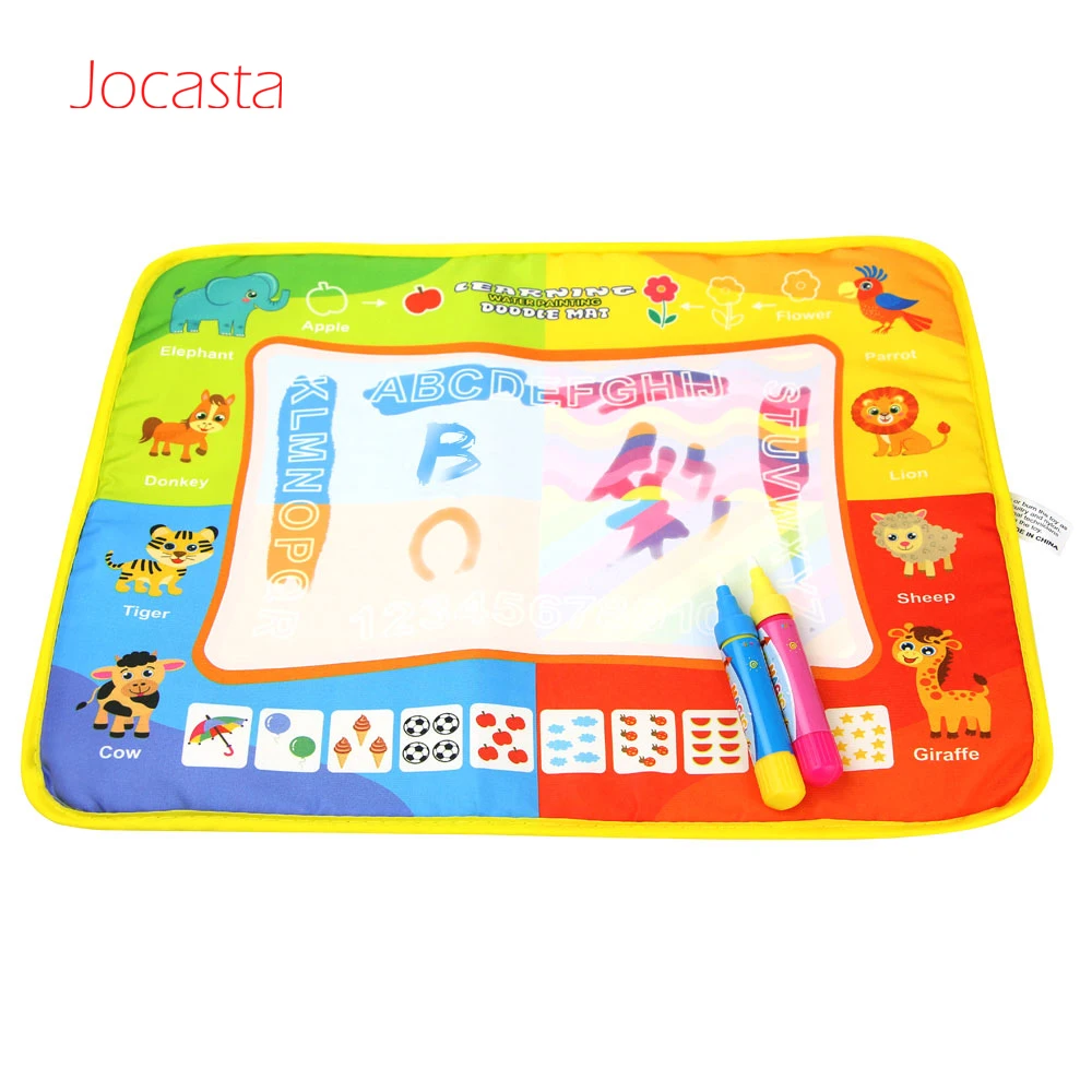 

2 Type Coloing Toy Kids Water Painting Mat Doodle Board with 2 pcs Water Pen Educational Toy Children Learning Mat 39.5*29.5cm !