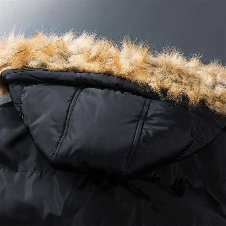 Men Jacket Coats Windproof Winter Warm Long Padded Coat Men Autumn Youth Thick Velvet Hooded Jacket Male Drop-ship Plus Size 4XL 07
