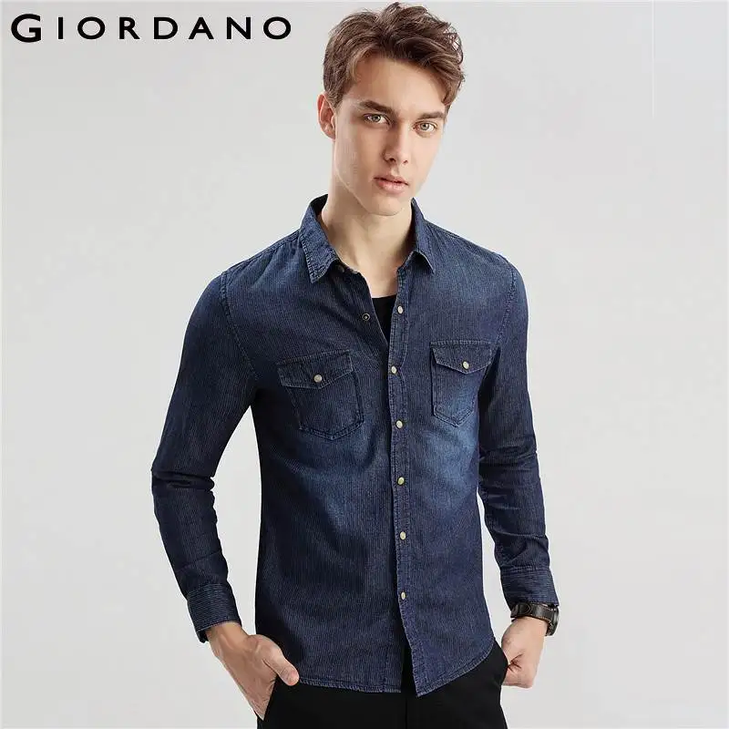 giordano denim shirt