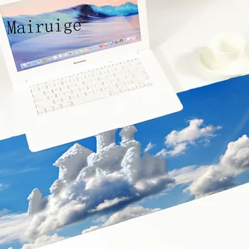 

Mairuige High Quality Castle Clouds Digital Art Manipulation Sky Mousepad Desktop Mats Overlock Edge Pc Desk Gaming for Lol