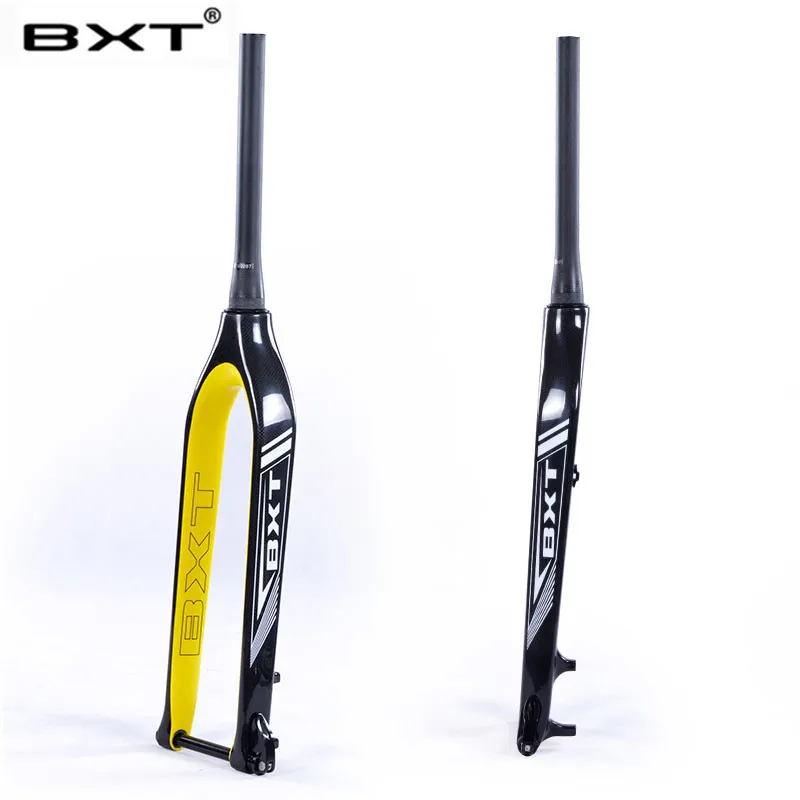 Ultra light 29er Rigid Carbon MTB Fork Tapered 1 1/2 with Thru Axle rod