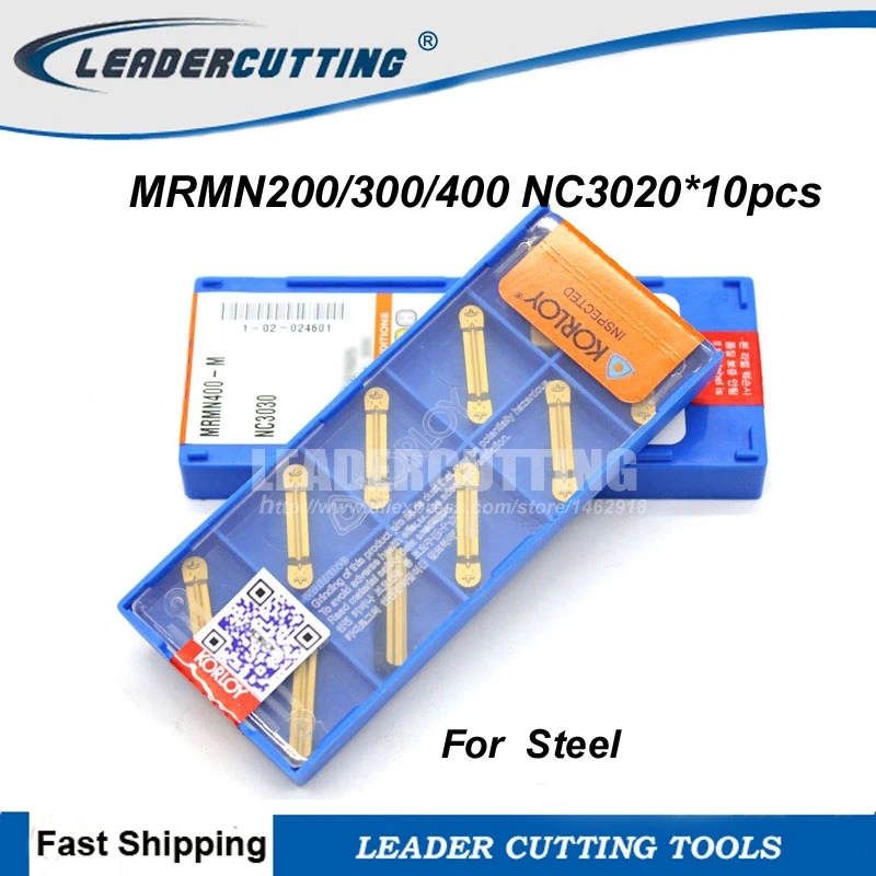 10pcs MRMN300-M NC3020 high quality grooved blade carbide inserts cutt-off blade