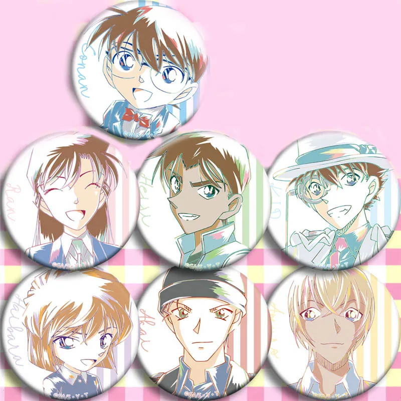 Japan Anime Detective Conan Amuro Cosplay Badge Cartoon Collection Bags Button Brooch Pins Gift Backpacks Badges New | Украшения и