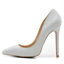 Schuhe Frau High Heels Stilettos Schlange Lackleder 12 CM Weißen Fersen Spitz Damen Schuhe für Frauen Schuhe Pumps FS-0021