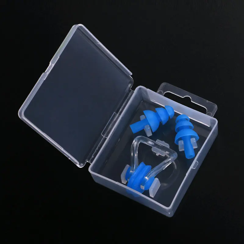 A Lot 12 Sets Soft Silicone Swimming Ear Plugs Nose Clip Water Sports Ttravel Earplugs Noise Reduction With Box Swim Accessories