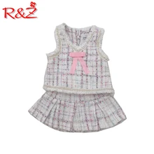 R& Z/Детский костюм, Модный комплект из 2 предметов для девочек на весну и осень, жилет, короткая юбка, комплект из 2 предметов