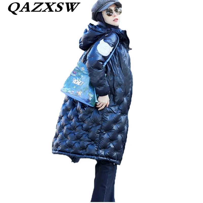 Beste 2018 Nieuwe Vrouwen Herfst Winter Jas Grote Size Lange Donsjack Vrouwen Dikke Hooded Jas Mode Warm Paar Bovenkleding LF123