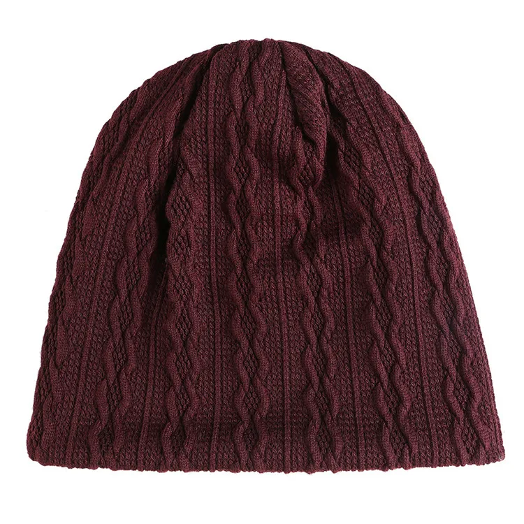 2018 Winter New Knitted Lining Plus Cotton Women's Hats Men Hat a Cap Beanie Hats Soild Color Skullies & Beanies ACI168 (7)