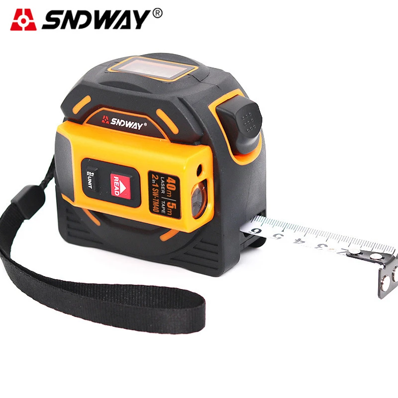 

SNDWAY SWTM 40m 60m laser tape measure digital retractable 5m laser rangefinder Ruler laser distance meter Survey tool