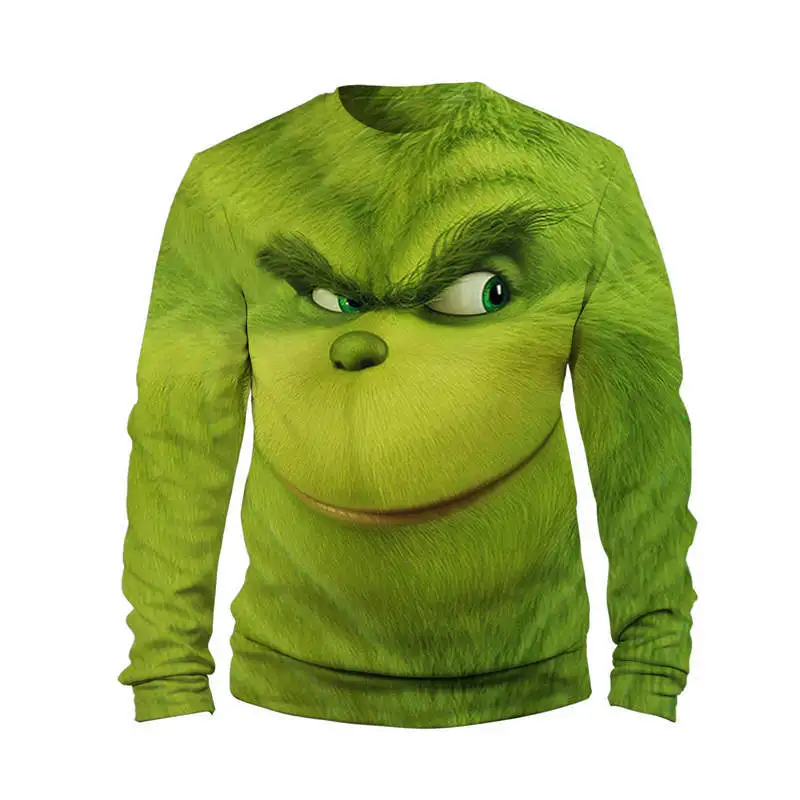 GRINCH полное лицо|Толстовки и свитшоты| |