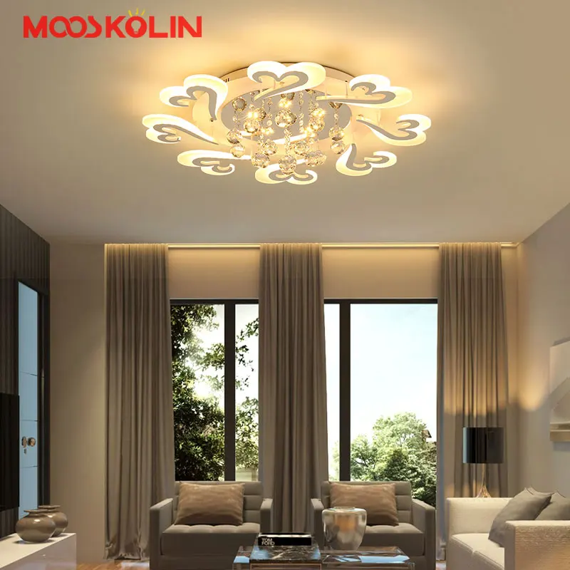 

Modern Crystal LED Ceiling light Fixture For Indoor Lamp lamparas de techo Surface Mounting Ceiling Lamp For Living room Bedroom
