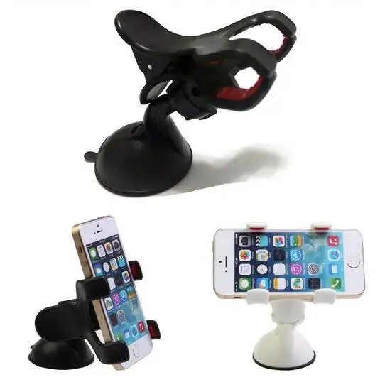 Double clip phone holder for car universal mobile cell phone mount car