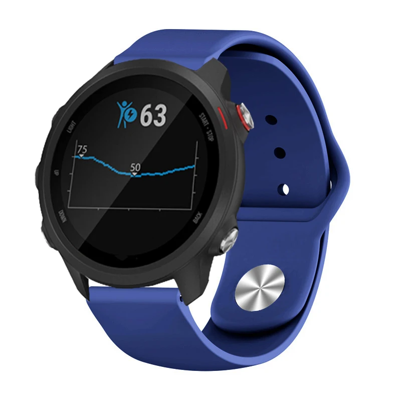 Laforuta силиконовый ремешок для Garmin Forerunner 245 ремешок Vivoactive 3 Forerunner 645 браслет для женщин и мужчин резиновый браслет 20 мм петля