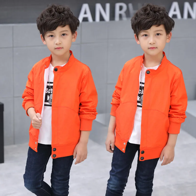 

Baby Boys Clothing 2019 Autumn Explosion Fashion Zipper Jacket Trendy Breathable Spring/Autumn Jacket Black Orange Sports Jacket