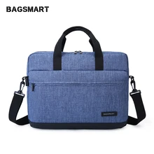 BAGSMART 15,6 дюймовый портфель для ноутбука, сумка, нейлоновый портфель, Офисные Сумки, деловые компьютерные сумки синего цвета