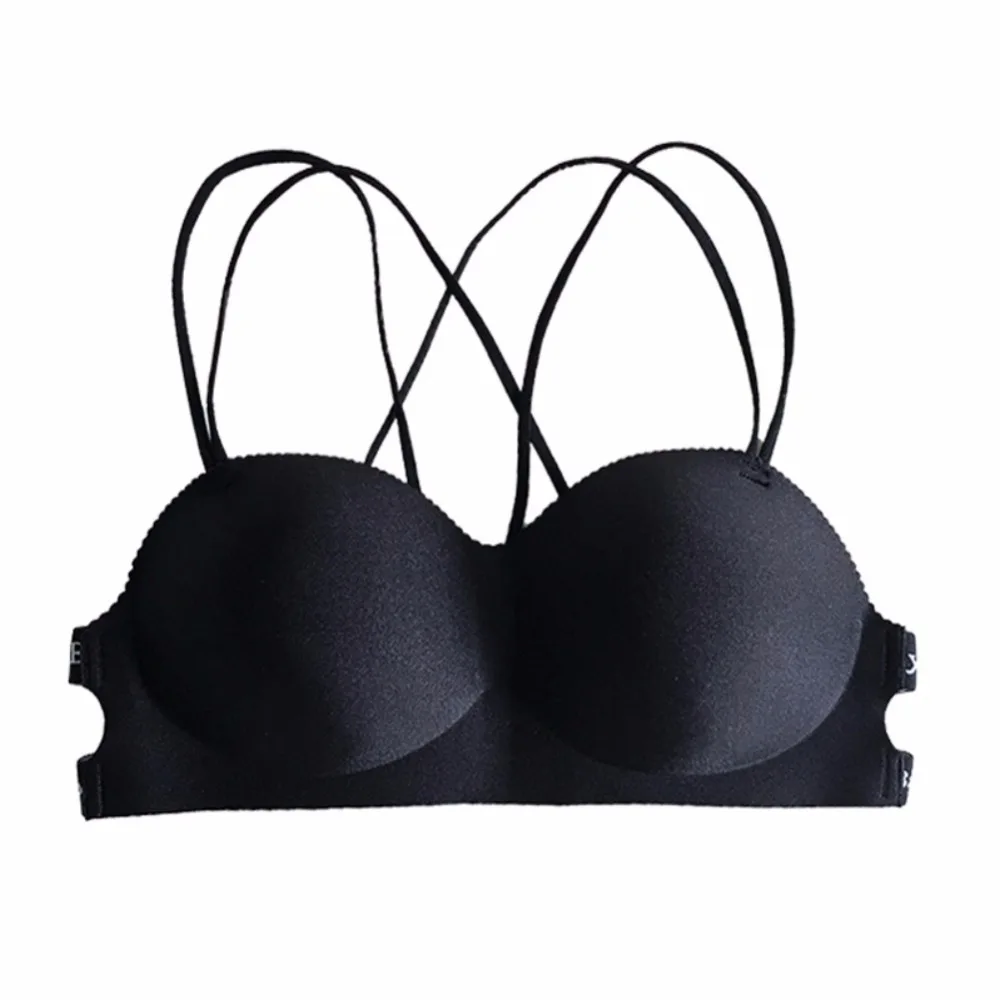 

Sexy Invisible Letter Seamless Bras Padded Push Up Wireless Brassiere Women Full Cup Underwears