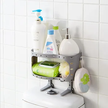 

Bathroom Storage Shelves Racks Toilet Wall Hanging Rack Save Space Wall Mounted