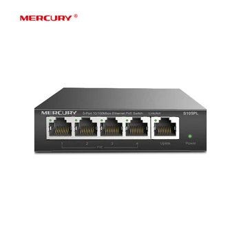 

Mercury 5 Port 10/100Mbps Fast PoE Switch Power Over Ethernet Steel PoE AP IP Camera wilreless 53.5V / 65W Up 250m ( S105PL )