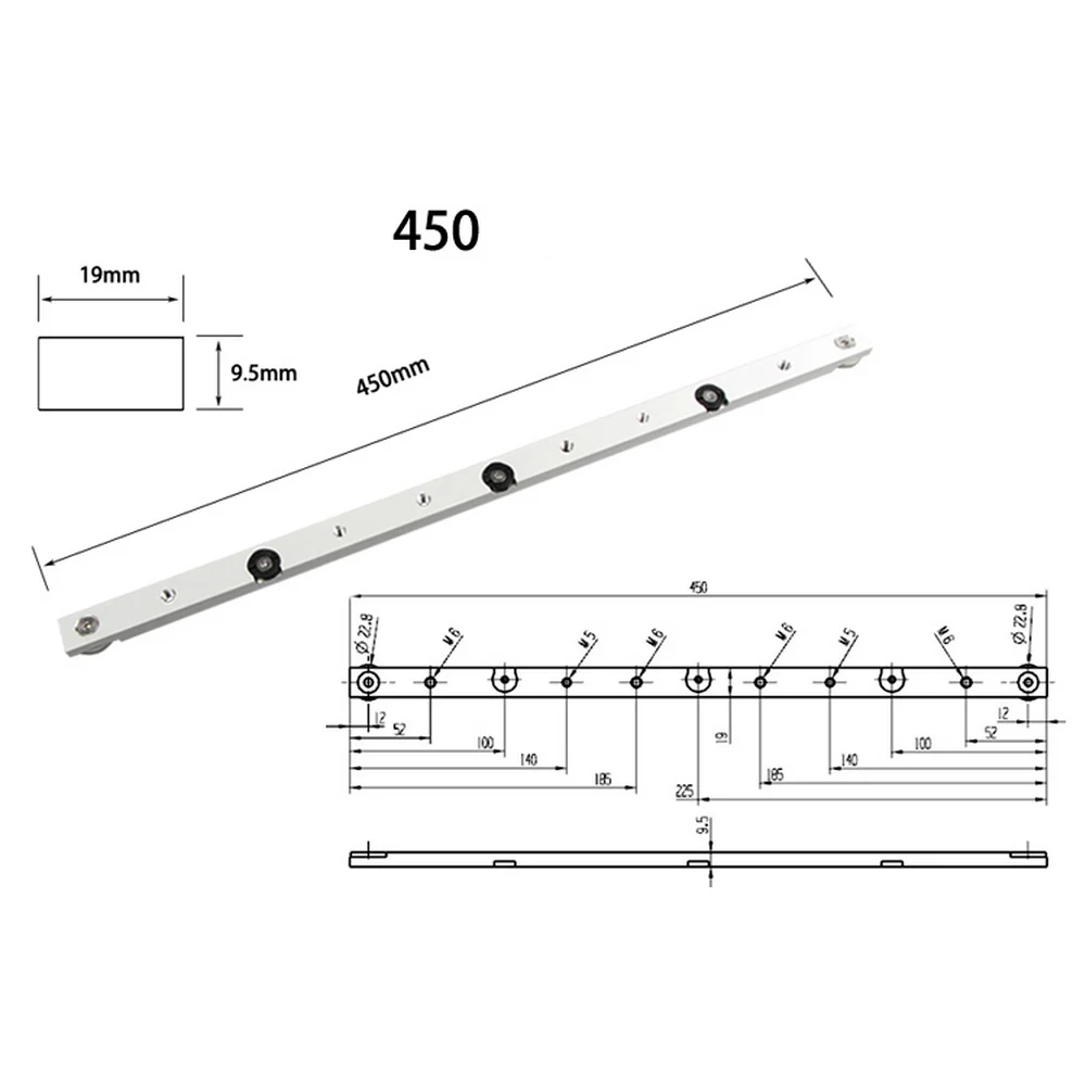 1pcs Aluminium alloy T-tracks Slot Miter Track And Miter Bar Slider Table Saw Miter Gauge Rod for Woodworking Tools DIY