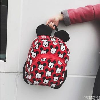 

Mickey Ear Women Backpack 2019 Cartoon mochila for girls boys Quality Small Backpacks bow minnie Rucksack cute bag for teenage
