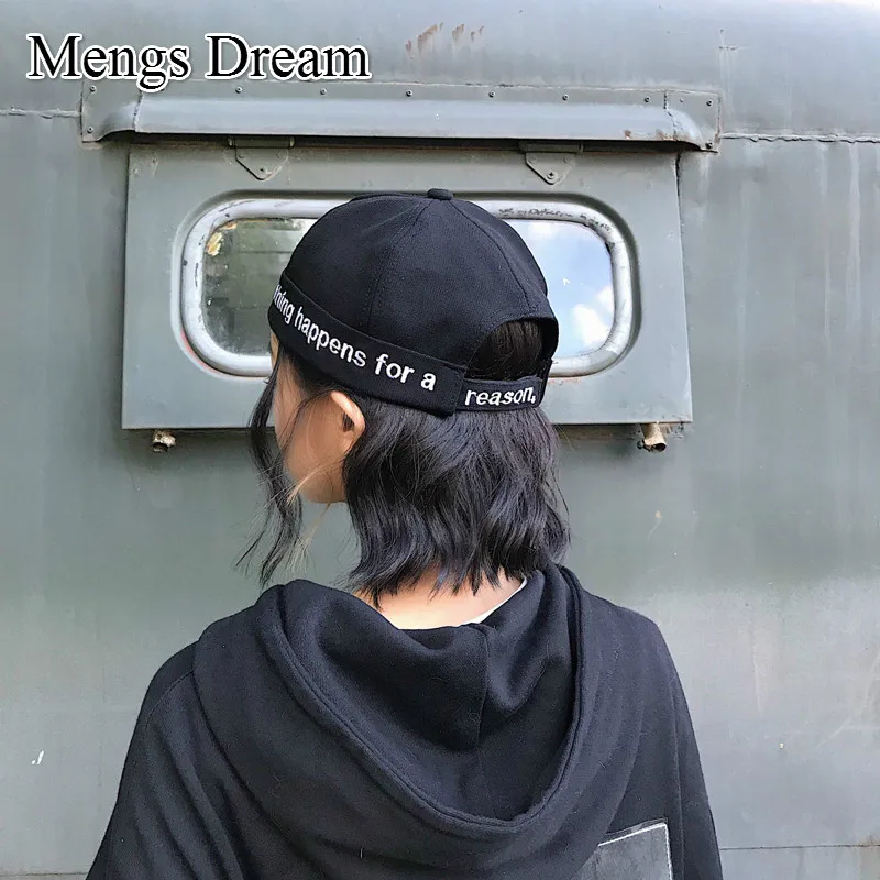 

2019 New Novelty Fold Skullcap Retro Sailor Cap Men Women Japanese Harajuku Style Bucket Cap Brimless Hat Adjustable