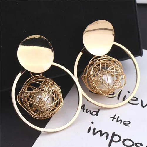 

Fashion statement earrings 2018 ball Geometric earrings For Women Hanging Earrings Drop Earing modern Jewelry earring