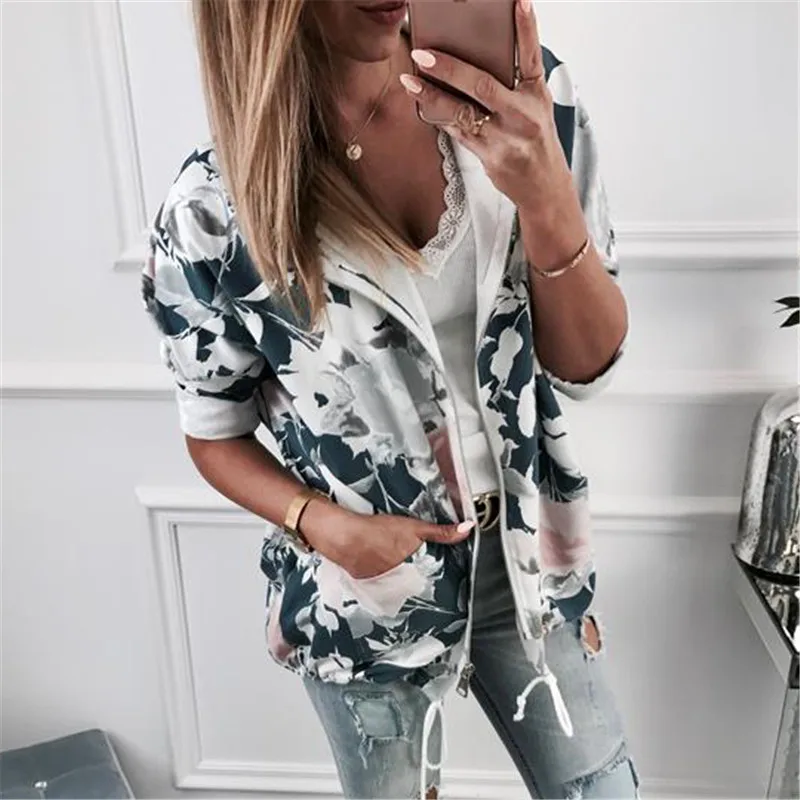  2019 fashion mama hot winter print zip-up woman hoodie casual streetwear o- neck female sweatshirt 