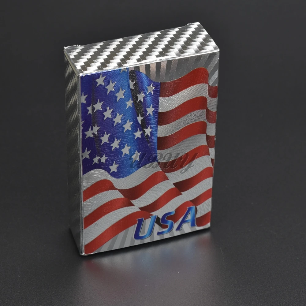 

UB The American Statue Of Liberty Plastic Gold And Silver playing card