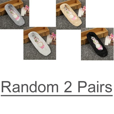 BEFORW весна лето тонкие носки корейский стиль силиконовые Нескользящие невидимые попсокет кружевные носки женские носки тапочки - Цвет: Random