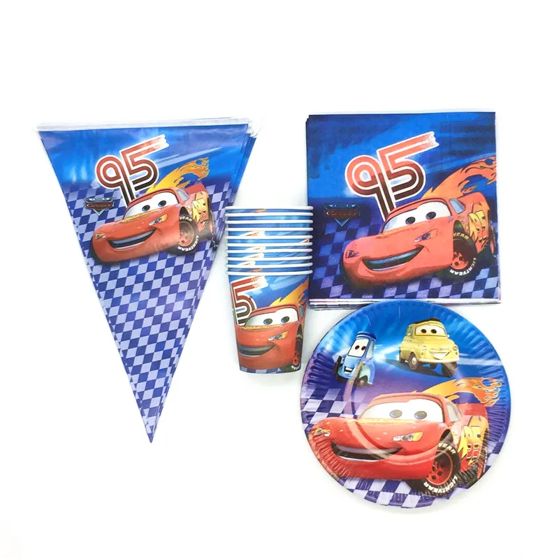 

80Pcs/Lot Lightning McQueen Cars Theme Boys Birthday Party Family Party Decoration Set Cars Theme Party Supplies Baby Shower