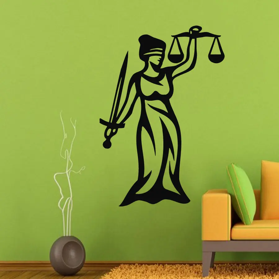 Wall Decals Vinyl Decal Sticker Art Mural Dorm Decor Law Statue of