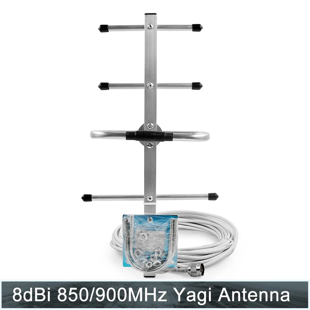 Направленная антенна Yagi усиление 850/900 МГц 8dBi наружный усилитель сигнала сотовой связи усилитель связи с N штекерным разъемом