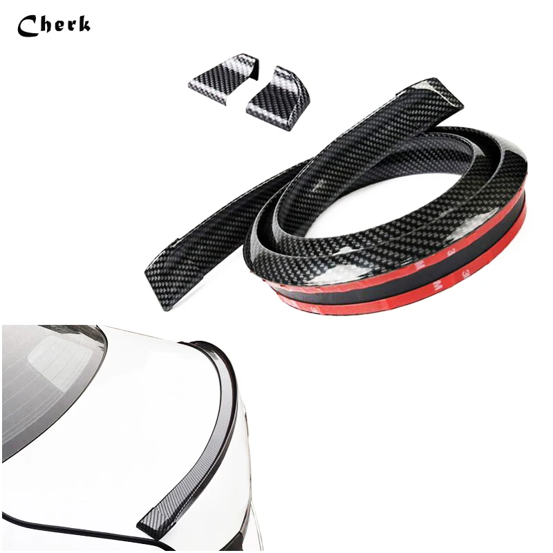 Universal Exterior Rear Spoiler Kit Decorate Universal PU Carbon Fiber