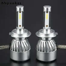 H1 H3 H7 H11 светодиодный фар автомобиля светодиодный фары Conversion Kit 44 Вт 5600LM 6000 К луч лампы авто Замена супер яркий светильник