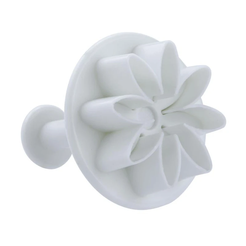 2018 New Creative 4Pcs Flower Plunger Cookie Cutter Biscuit Cake Decorating Baking Mould Mold Tools Easy operation Hot C0402#30 06