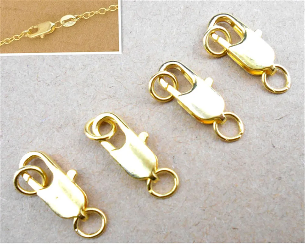 Застежка лобстер из желтого золота 18 кг 10 шт. 24 часа кг|gold filled lobster clasp|lobster claspgold clasps
