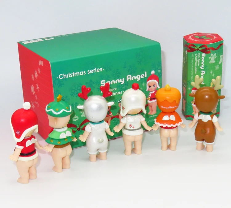 6 шт./компл. 6 видов стилей мини Sonny Angel Рождественская серия милые ПВХ фигурка Коллекционная модель Рождественский подарок для детей