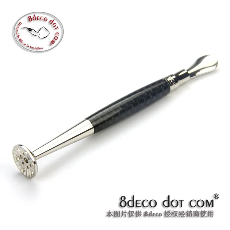 

Multifunction Black Smoking Pipe Cleaning Tool Stainless Steel Smok Pipe Cleaner Accessories With Lether Pouch