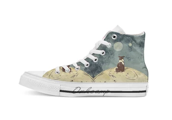 

Endless opportunities Novelty Design breathable casual High Top lace-up Canvas shoes sneakers