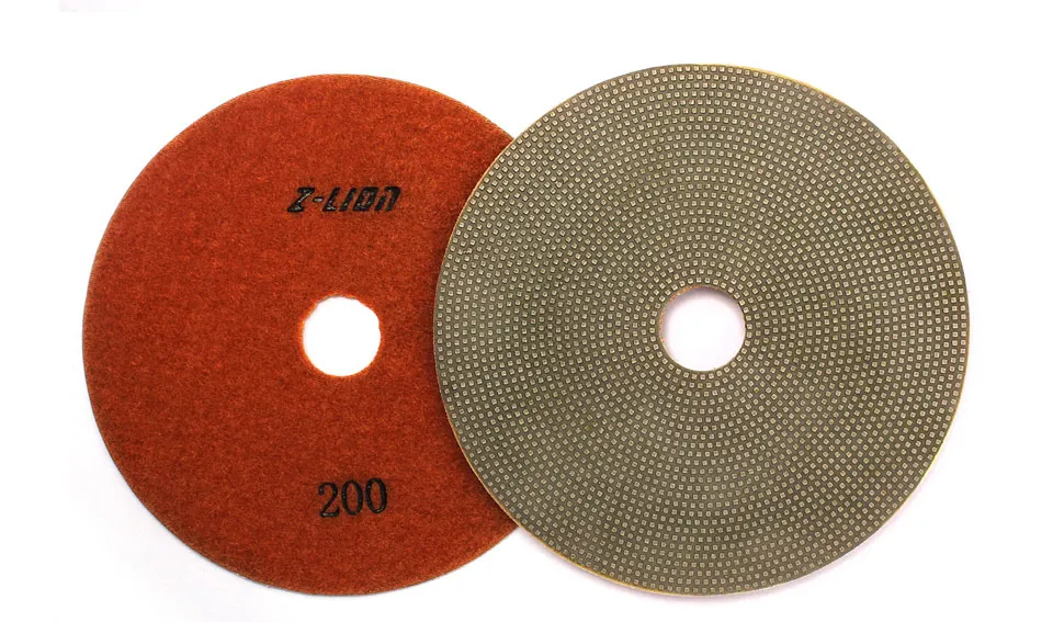 Z-LION 5 дюймов 4 шт. алмазный шлифовальный диск каменная керамика металлов шлифовальный зернистость 60 120 200 400 Алмазные колодки для шлифовальный станок
