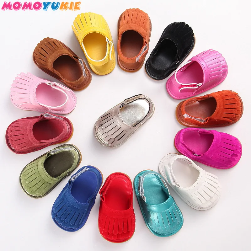 

baby moccasins stylish pu leather tassel tassel girls baby shoes Scarpe Neonata hook and loop outdoor shoes hard rubber bottom