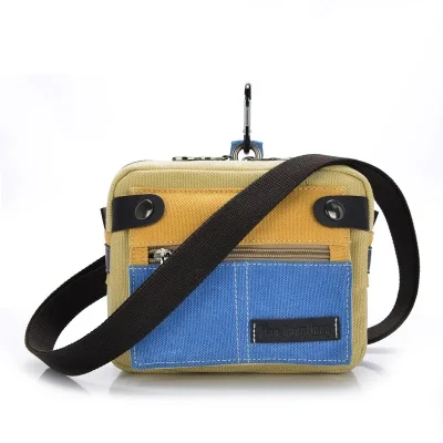 

2017 new multifunctional Canvas Shoulder Bag Handbag color Korean robot face shape variable pockets