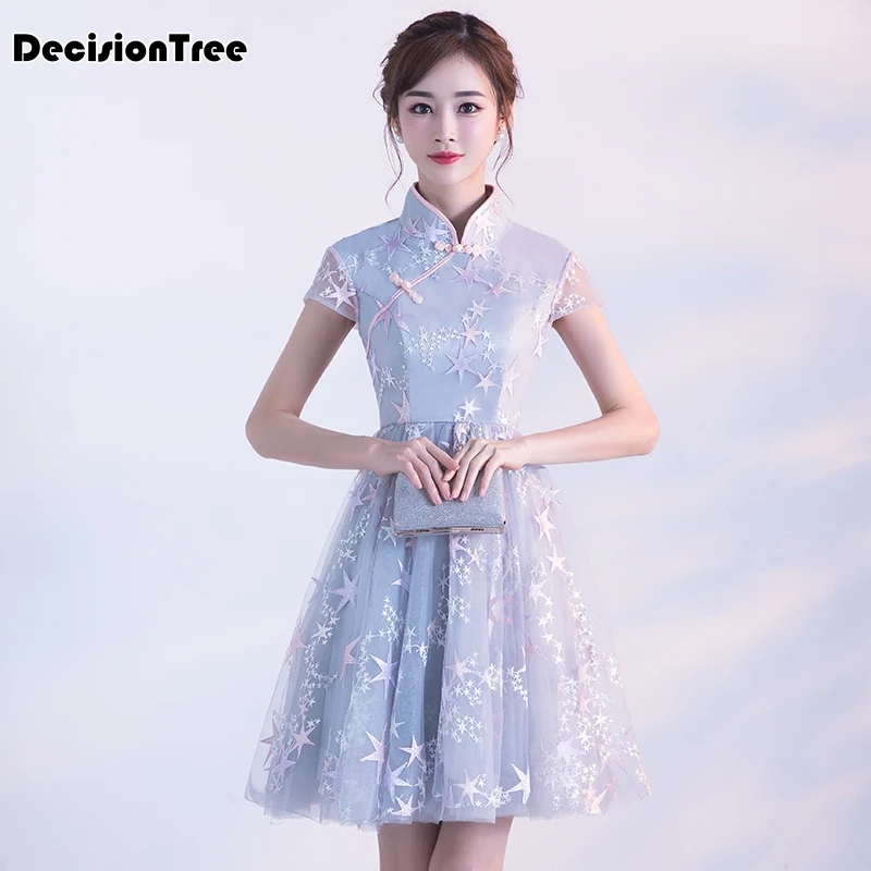 

2019 summer traditional chinese dress vestido women's satin long cheongsam qipao flower chinese traditional embroidery dress