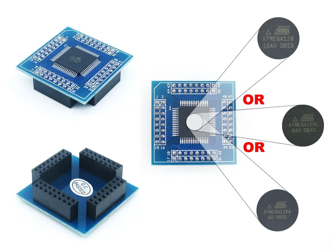 AVR ATmega128 ATmega128A AU макетная плата Starter Kit Full I/Os = Waveshare STK128 + стандартная Бесплатная