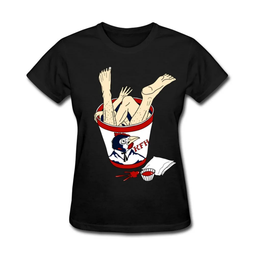 

Tee Women's Funny Fried Human Legs Vegan Vegetarian Girl Tshirt 100% Cotton Short Sleeve Female T-Shirts Custume Top For Summer