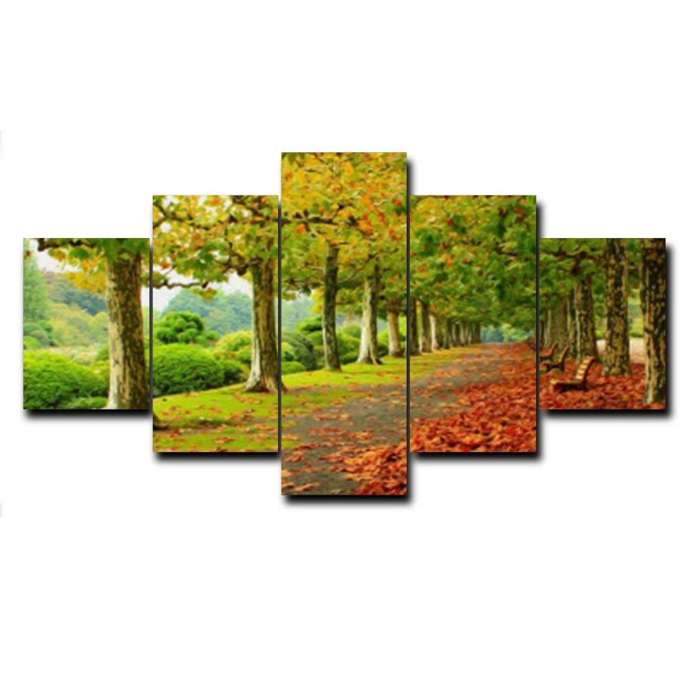 

Spring Natural Landscape Green Trees Modern Poster Canvas Oil Painting For Living Room Cuadros Home Decoration Wall Art No Frame