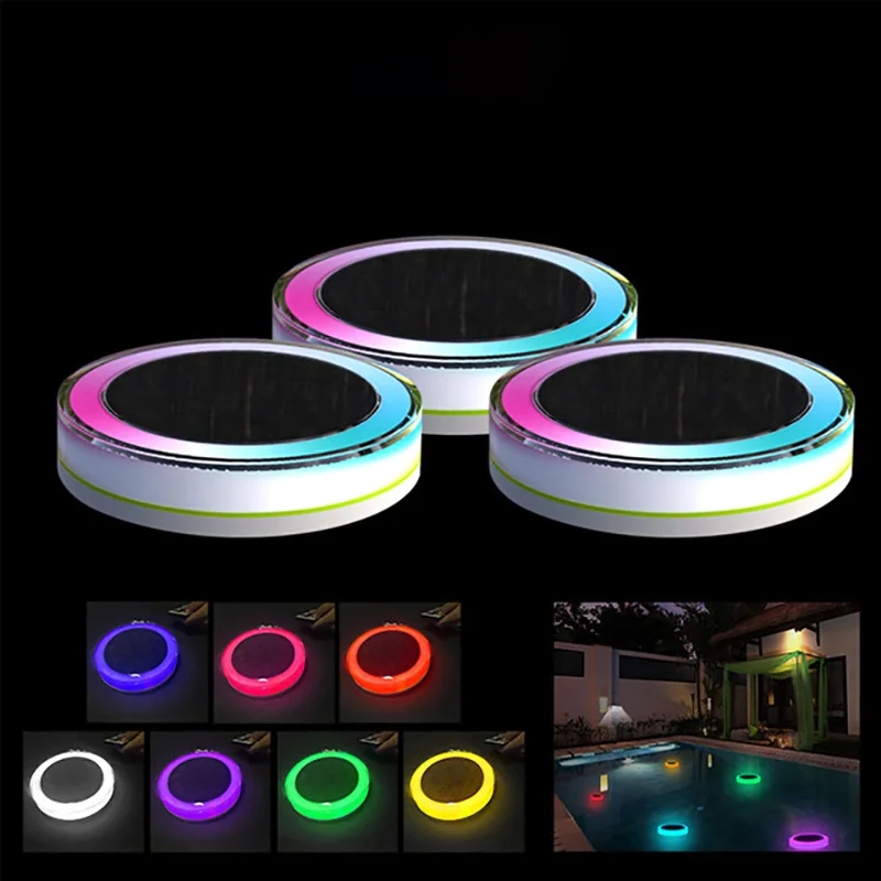 

Waterproof Lights RGB LED Underwater Light Solar Powered Pond Light Outdoor Swimming Pool Floating Party Decorative Light