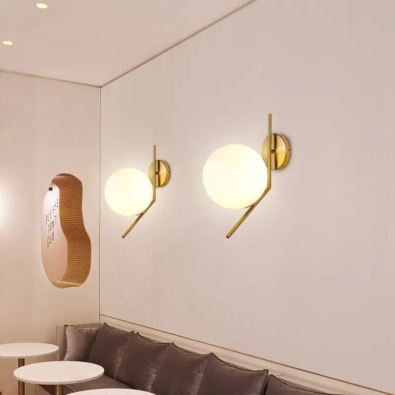 Стеклянный шар настенный светильник аппликация Murale Arandela Wandlamp Lampara Pared лестничные