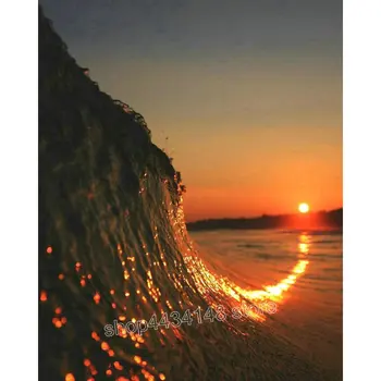 

Full square & round, diamond painting cross stitch, sunset landscape, 3D diamond embroidery, 5d diy, sewing & art & crafts, home